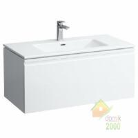PRO S тумба 800*500мм с раковиной, 1 отв.для смесителя посередине, выдв.ящик, внутр.выдв.ящик, цвет белый глянец