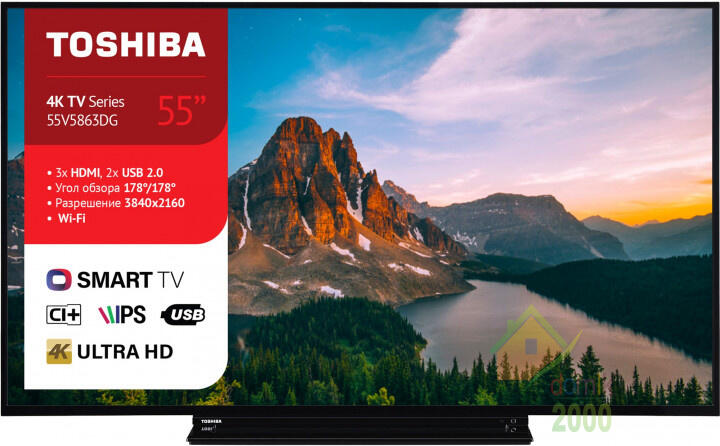 Телевизор Toshiba 4K Smart 55V5863DG 