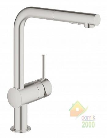 Minta GROHE Смеситель для кухни однорычажный, DN 15, сатин