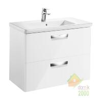 GAP тумба 800*440*645мм с раковиной, 2 выдв.ящика, цвет белый глянец