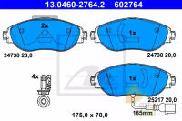 Передние тормозные колодки ATE для VW Passat B6 / Skoda Octavia A5