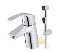 смеситель для умывальника, однорычажный, с гигиенической лейкой Grohe Eurosmart Артикул производителя 23124002