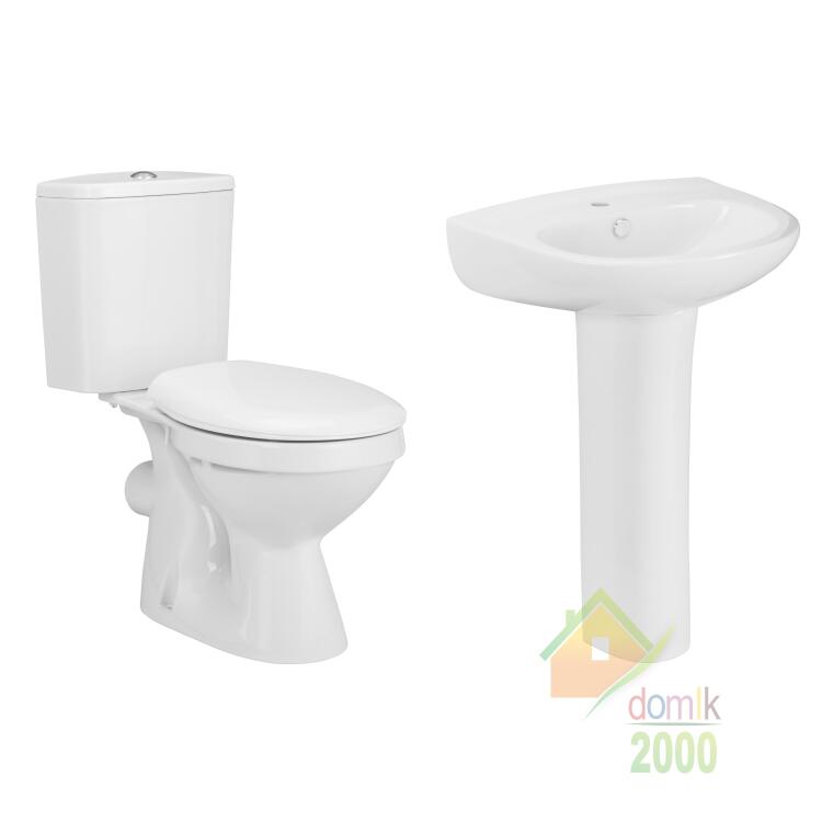 Комплект: MARO Компакт напольный 685*355*755мм, сиденье мягкое+ FIESTA умывальник с пьедесталом