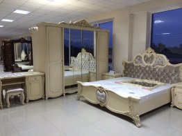 Спальный гарнитур «Лорена» 6ст. крем, орех