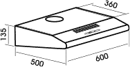 Вытяжка кухонная MBS RUMIA 160 BLACK