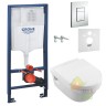 Комплект: ARCHITECTURA Directflush унитаз подвесной 37*53см в ком с сид с функ Slow closing + GROHE инстал