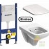 Комплект: NOVA PRO Rimfree унитаз подвесной прямоуг., Geberit Duofix 3в1, сид. Duroplast soft-close