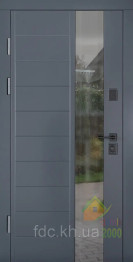 Входные двери  с терморозрывом модель Ufo комплектація COTTAGE ABWEHR (367)