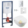 Комплект: ARCHITECTURA Directflush унитаз подвесной 37*53см в ком с сид с функ Slow closing + GROHE инсталляция