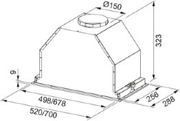 Вытяжка кухонная Franke BOX 70 см (нержавеющая сталь)