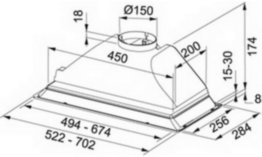 Вытяжка кухонная Franke BOX 140 W 52 см (серый металл)