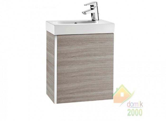 MINI комплект: тумба 45*50*25см, с дверцей, без ножек, умывальник 45*7,5*25см, с отв. под смеситель, цвет текстурированный серый