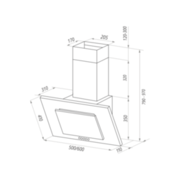 Вытяжка кухонная Maunfeld Tower С 60 Black
