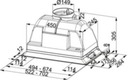 Вытяжка кухонная Franke BOX 140 W 70 см (серый металл)