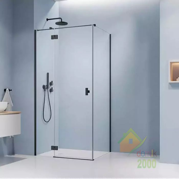 Душевая кабина Devit Aqua DA12100080054RBM 1000Rx800x1950 мм, правая, распашная, цвет профиля: черный, стекло: 6 мм, прозрачное