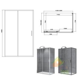 Душевая кабина Devit Art 2.0 FEN2340 120x80 см профиль хром/прозрачное стекло