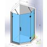 Душевая кабина Devit Art 3.0 SE0240B пятиугольная, распашная, 100х100 см, без поддона, стекло прозрачное, профиль черный матовый