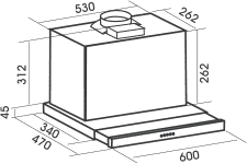 Вытяжка кухонная MBS GARDENIA 160