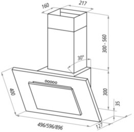 Вытяжка кухонная Maunfeld Tower G 50