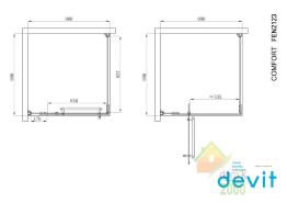 Душевая кабина Devit Comfort FEN2123 квадратная 90х90 см