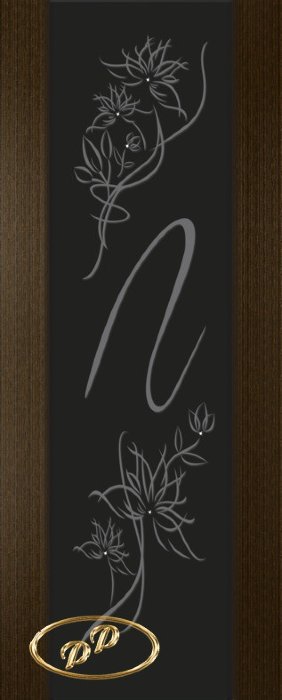 80 Палермо венге ДО (шпон., бесцв. лак, черный триплекс рис. 4 2-е матир.)